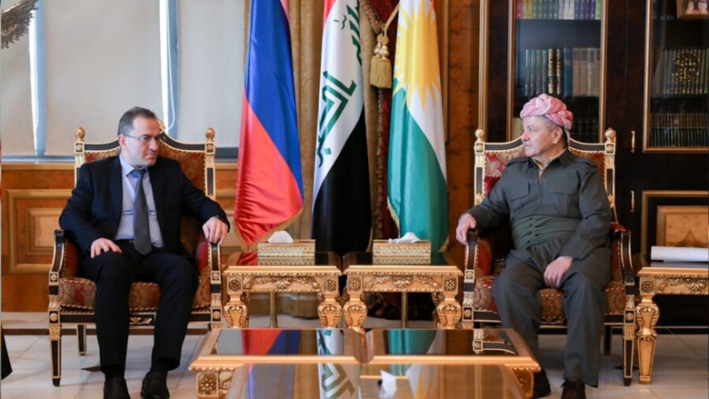 الرئيس بارزاني يستقبل سفير روسيا لدى العراق ويبحث معه الأوضاع السياسية في العراق والمنطقة  الرئيس بارزاني يستقبل سفير روسيا لدى العراق ويبحث معه الأوضاع السياسية في العراق والمنطقة