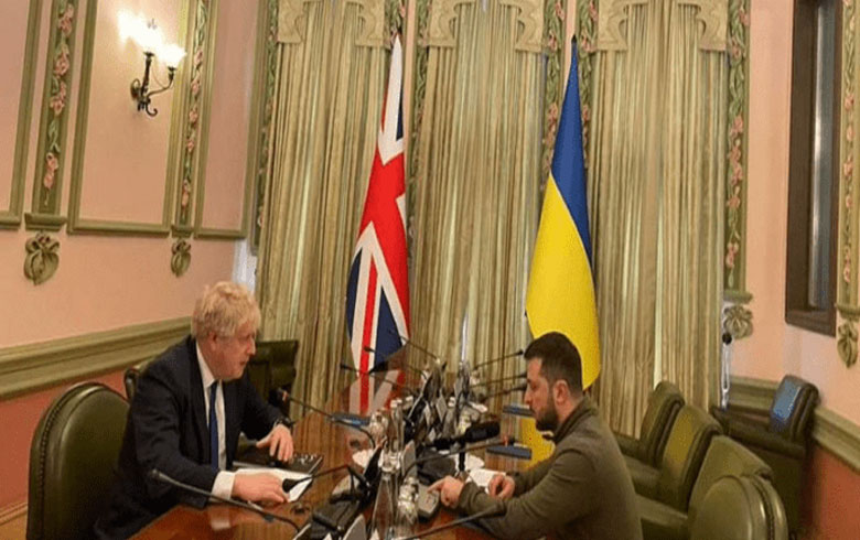 جونسون يزور كييف ويبحث مع زيلينسكي تقديم دعم إضافي لأوكرانيا