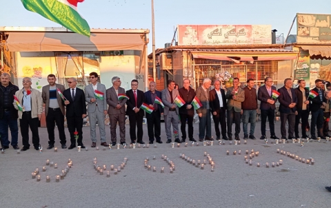 منظمة دهوك للحزب الديمقراطي الكوردستاني- سوريا تستذكر شهداء ١٢ آذار بإشعال الشموع