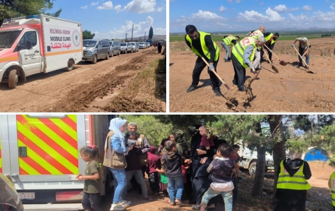 BCFê alîkariya ziyandîtiyên lehiyê li Cindirêsê kir