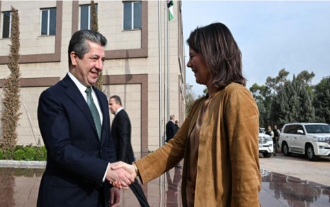 رئيس حكومة إقليم كوردستان يجتمع مع وزيرة الخارجية الألمانية
