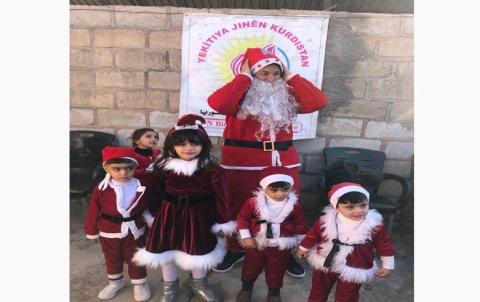 قامشلو... اتحاد نساء كوردستان - سوريا يقيم حفلا للأطفال بمناسبة حلول رأس السنة