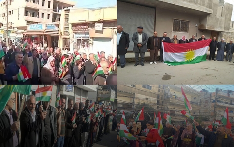 المجلس الوطني الكوردي يحيي يوم العلم الكوردستاني في مدن وبلدات كوردستان سوريا