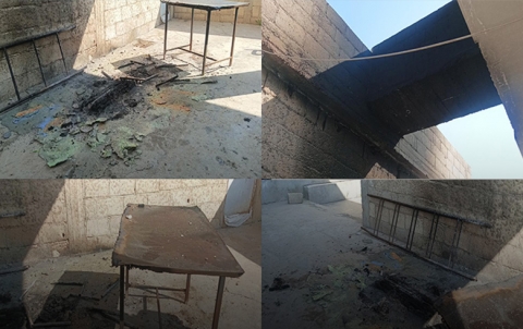 عامودا.. مجهولون يقومون بإحراق مكتب الحزب الديمقراطي الكوردستاني - سوريا