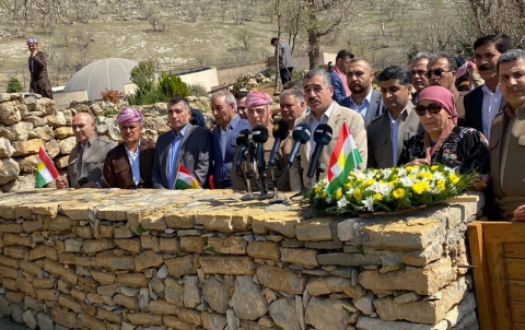 وفد من قيادة إقليم كوردستان للـPDK-S يزور مزار الخالدين في منطقة بارزان