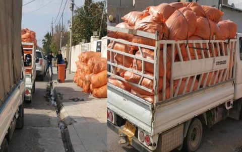 إرسال دفعة رابعة من المساعدات التي جمعها PDK-S إلى حكومة إقليم كوردستان لإغاثة عفرين وجنديرس