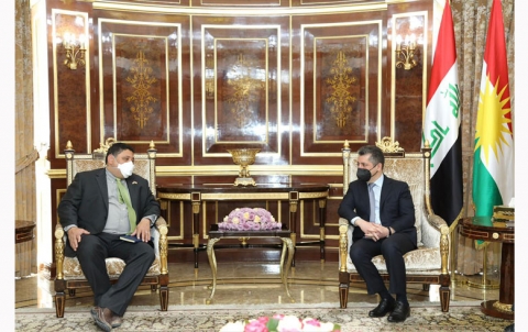 رئيس حكومة إقليم كردستان يستقبل نائب المبعوث الأمريكي الخاص إلى سوريا