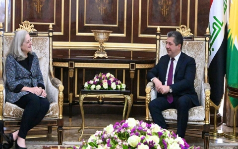رئيس حكومة إقليم كوردستان يستقبل السفيرة الأمريكية لدى العراق