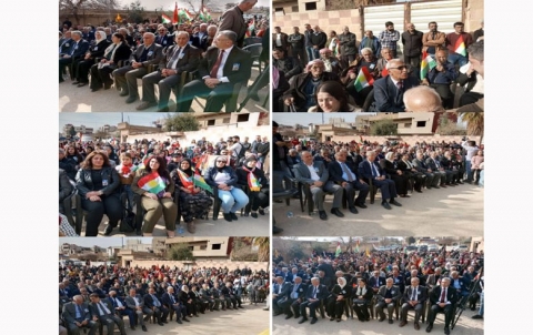 المجلس الوطني الكوردي في سوريا يحيي الذكرى الرابعة والأربعين لرحيل الخالد ملا مصطفى البارزاني في قامشلو 