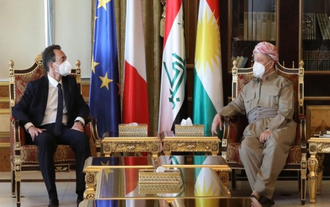 لقاء بين الرئيس بارزاني والسفير الفرنسي لدى العراق