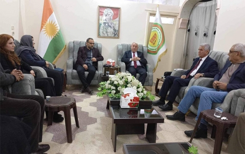 رئاسة المجلس الوطني الكردي يستقبل وفد اتحاد كتاب كوردستان سوريا