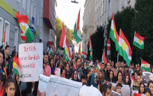 الآلاف من أبناء الشعب الكوردي  يتضامنون مع كوردستان سوريا في العاصمة النمساوية فيينا