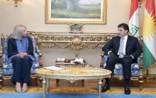 رئيس إقليم كوردستان يجتمع مع جينين بلاسخارت