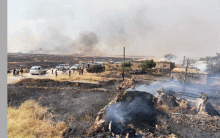النيران تلتهم الاف الهكتارات من الأراضي في منطقة اليان بكوردستان سوريا